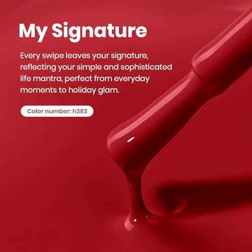 Image of Beetles Red Gel Nail Polish, 15ml Classic Red Soak Off UV Gel Polish | for Glossy Manicures, Parties, and DIY Fall Nail Art