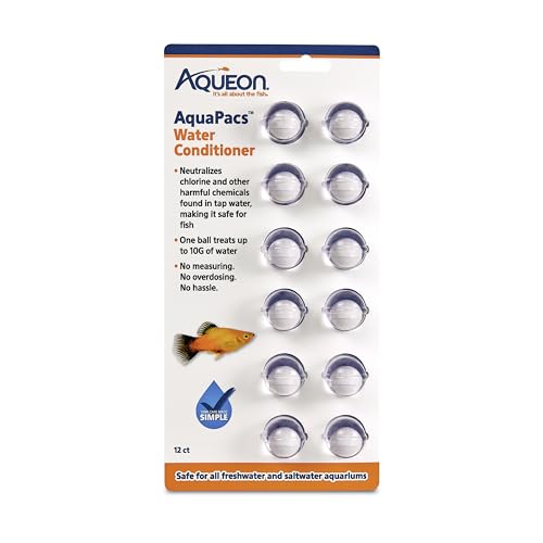 Aqueon AquaPacs Water Conditioner 12 Pack, 10 Gallon