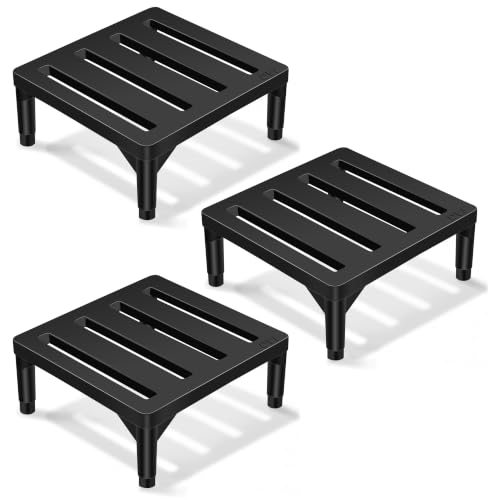 Image of DVI Heavy Duty Black Plant Stand | Pack of 3 | Strong, Durable, Rust-Proof | Supports Up to 200 Kg | Indoor & Outdoor Use | Pot Stand for Big Size Plants | All Weather Resistant Pot Stand