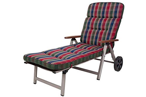 Kettler Polen KETTtex 8699 Auflage Rollliegen Kreta rot-blau-grün gestreift Sitzpolster 200x65x9 cm (ohne Liege)