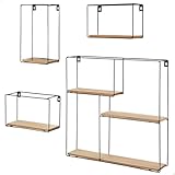 AKTIVE MAX Home Set 4 estanterías de Pared, Carga máxima 6 kg, Decorativas,...
