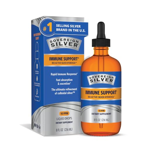 Sovereign Silver Immune Support, Colloidal Silver, 8 fl oz (236 mL) - image 1