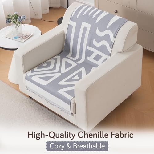 Image of HOKIPO Sofa Cover 1 Seater, 180x60 cm, Grey