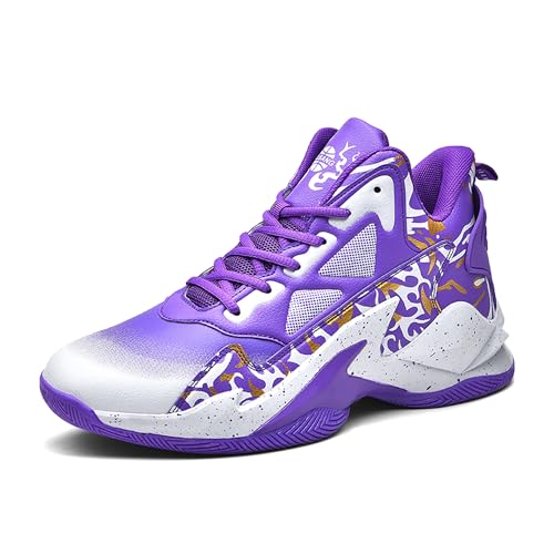 kniaiwx Men's Basketball Shoes Comfortable High Top Running Shoes Fashionable and Lightweight Sports...
