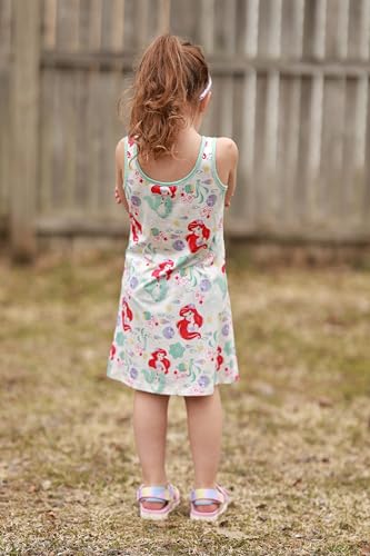 Image of Disney Stitch Princess Frozen Elsa Minnie Mouse Girls Tank Dress Sleeveless A-Line Sundress Summer Beach Clothes 2-9 Years