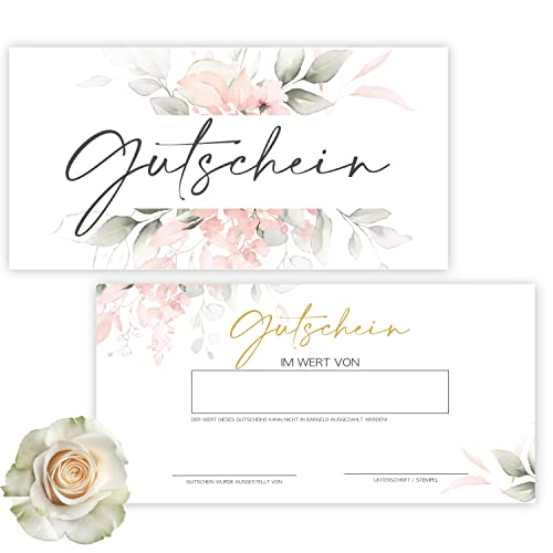 Kunterbuntspecht 25 Blanko Gutscheine zum selbst Ausfüllen Nagelstudio Friseur Kosmetik Massage Wellness Fußpflege Blanko Gutschein Vorlage Gutscheinkarte Geschenkgutschein Cover