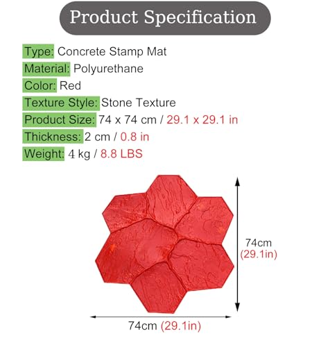 Tampons décoratifs pour béton et matrice d'estampage haute finition extérieure
