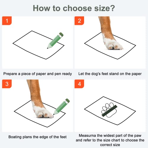 Furtime Dog Shoes Paw Protectors For Small Medium Large Dogs Boots With Reflective Strips Rugged Anti-Slip Rubber Sole For Outdoor Walking Winter Snow 4Pcs/Set (Green, S(1.7''X1.5'')(L*W)) #TOP1