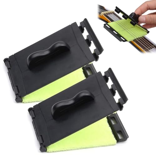 EIH1 2 Pieces Guitar String Cleaner Fretboard Cleaning Guitar Accessories Musical Instrument Maintenance Cleaning Electric Guitar Strings Bass Mandolin Ukulele