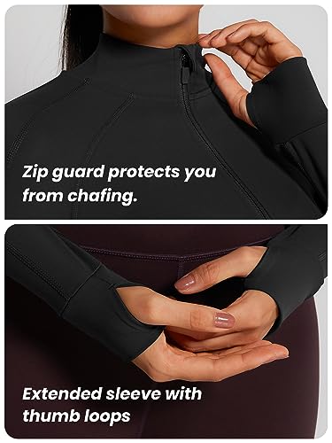 Image of GYM RAINBOW Womens Snatched Workout Jackets Lightweight Zip Up Slim Fit Gym Track Athletic Jackets with Thumb Holes