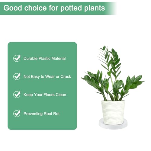 M METERXITY 2-Pack Plant Saucer, 4.7 Inch 12cm Flower Pot Saucers - Image 3