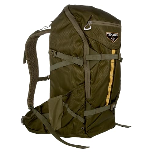 Image of TENZING 2100 Whitetail Day Pack, Olive Green Hydration Bladder Compatible Durable Camo Backpack with 4 Compartments & 15 Organizational Pockets for Hunting Gear and Equipment