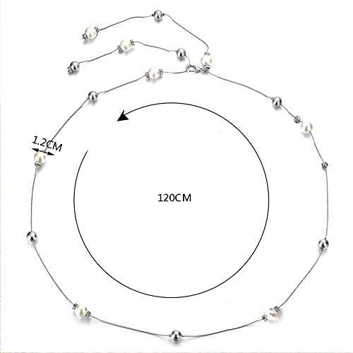 Womens Waistband Chain Thin Pearl Waist Chain for Dress Female2