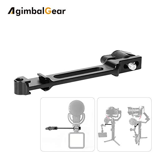 Soporte de Zapata Doble para luz LED de vídeo, micrófono, Extensor, Polo, Placa para Feiyu AK2000 AK4000 Moza Mini Mi