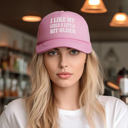 Image of I Like My Girls A Little Bit Older Trucker Hat Snapback Hat Funny Hats for Men Women
