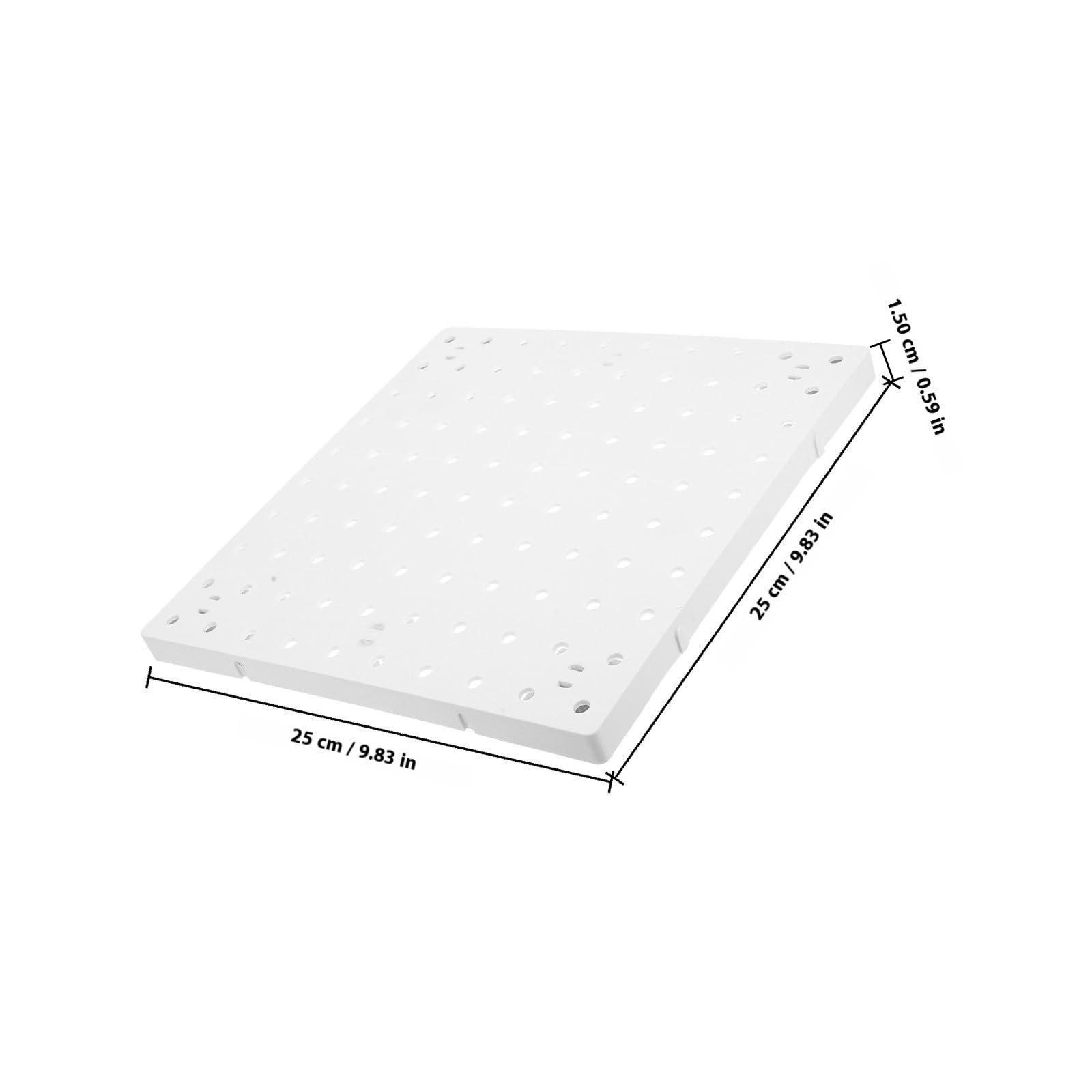 TOYANDONA 4 Piezas Tablero Perforado de Pared de Plástico Abs Blanco