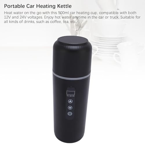 Tetera Eléctrica Portátil para Auto 0.5L Acero Inoxidable miniatura 6