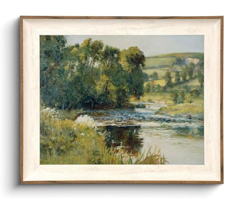 KISSFOX Framed Wall Art Vintage Wall Decor Landscape...