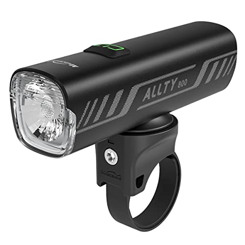 Magicshine Front Bike Light ALLTY 800 Lumens Powerful LED USB-C Rechargeable Bicycle Lights IPX 7 Waterproof MTB Mountain Bicycle Headlight 5 Light Modes Fits All Bicycles