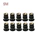 Well Nuts 100/10Pieces 5mm Well Nut M5M6 Metric Rubber Motorcycle Windshield Rivet with Accessorie for Various Projects Like Marine, Automotive, DIY(100PCS M5)