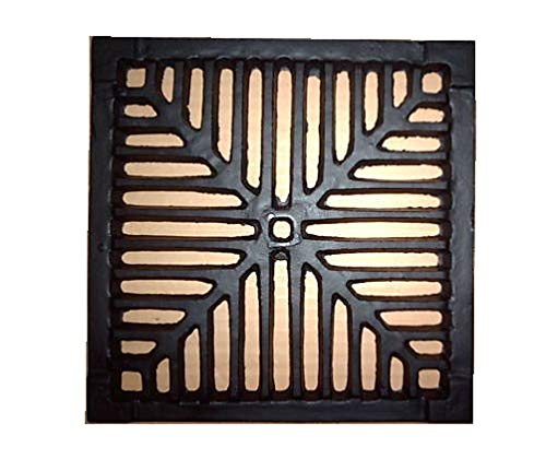 Thomas Dudley Black 12" X 12" 305Mm X 305Mm 13Mm 1/2" Thick Square Cast Iron Gully Grid/Grate Heavy Duty Drain Cover Satin Finish. Deliveries To Mainland Uk Only