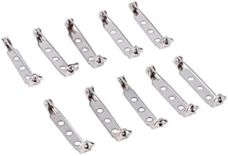 Pack of 50 Pcs Bar Pins Brooch Lock Brooch Pin Backs Safety Clasps Rolling Catch for DIY Craft 20/25/32/38 mm,Silver Color(32mm)