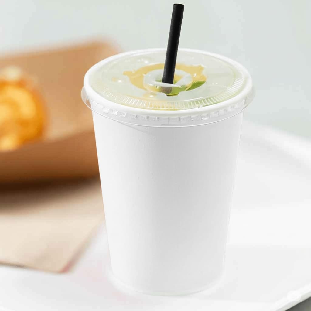 Karat [1000 ct 12oz Disposable Paper Cold Cups for Iced Tea, Coke, Soda, Cold Beverages and More, 90mm | White