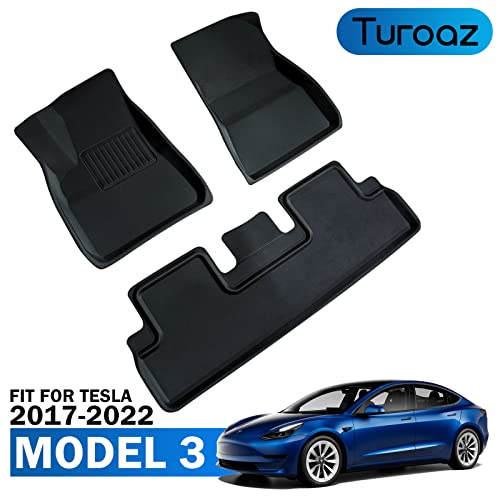 Free Shipping 🛒 TUROAZ All Weather Floor Mats Compatible with Tesla Model 3 2022 - 2017, Custom Fit 3D Floor Liners Car Interior Accessories, Anti-Slip Waterproof and Easy to Clean (Black) 70% Off Discount TUROAZ All Weather Floor Mats Compatible with Tesla Model 3 2022 - 2017, Custom Fit 3D Floor Liners Car Interior Accessories, Anti-Slip Waterproof and Easy to Clean (Black)