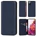 Produktbild 32nd Klassische Series 2.0 - Lederhülle Case Cover für Samsung Galaxy S20 FE 5G (Fan Edition), Echtleder Hülle Entwurf gemacht Mit Kartensteckplatz, Magnetisch und Standfuß - Marineblau