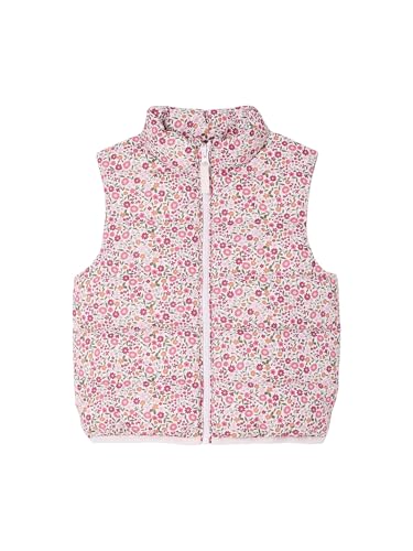 VERTBAUDET Doudoune fille sans manches motifs fleurs rose imprimé 3A