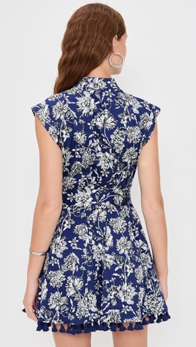 alice + olivia Women's Lucy Cuffed Cap Sleeve Mini Shirt Dress3