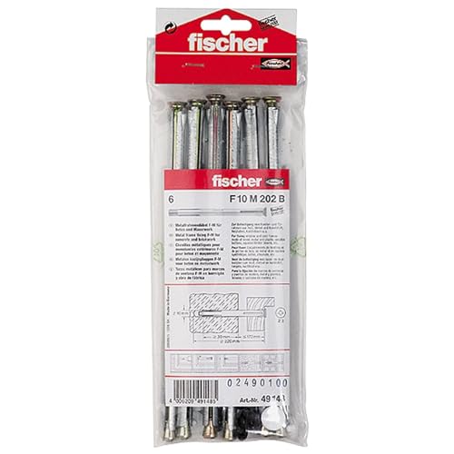 Fischer Fensterrahmendübel F 10 M 202 B SB-Karte, Inhalt: 6 x Metallrahmendübel, 6 x Abdeckkappe weiß/dunkelbraun, 049148 Fischer Fensterrahmendübel F 10 M 202 B SB-Karte, Inhalt: 6 x Metallrahmendübel, 6 x Abdeckkappe weiß/dunkelbraun, 049148