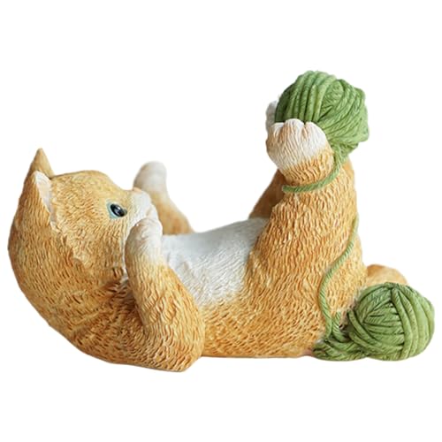 Support de téléphone chat en résine figurine mignonne pour décoration de bureau et maison
