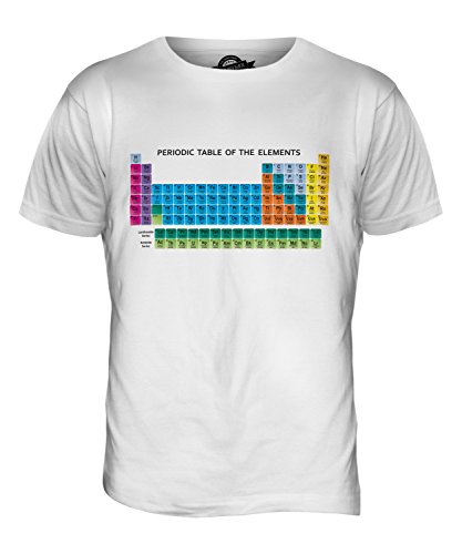 Candymix - Periodic Table of Elements - Mens T Shirt Top T-Shirt, Size Large, Colour White