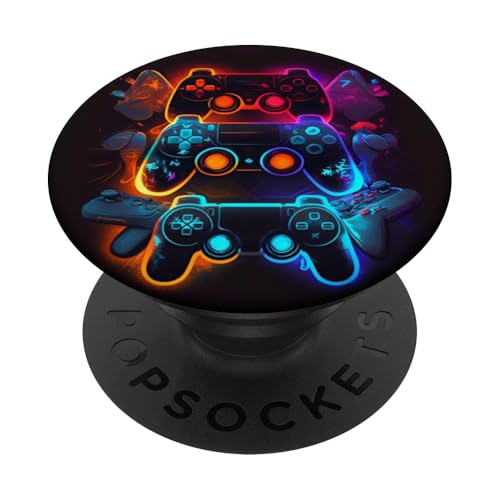Gamer Esthétique Graphique Jeux Vidéo Adolescents PopSockets PopGrip Adhésif