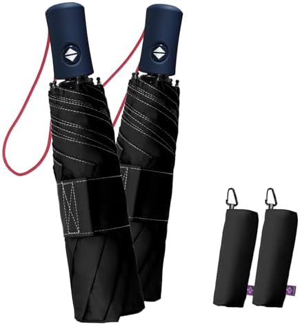 LILAC Reise-Regenschirm, 110 cm Klappschirm, windfest & robust | Für Regen & Sonne: wasserdichter Regenschirm mit UPF 100+ UV-Schutz, windfester Rahmen, leicht, kompakt & reisetaug