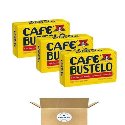 Cafe-Bustlo Dark Roast Espresso Coffee - Pack of 3 with SUPREME BOX package