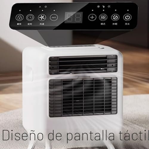 Aire acondicionado portátil con refrigeración de 3000 BTU, panel táctil de bajo consumo para uso doméstico y de oficina