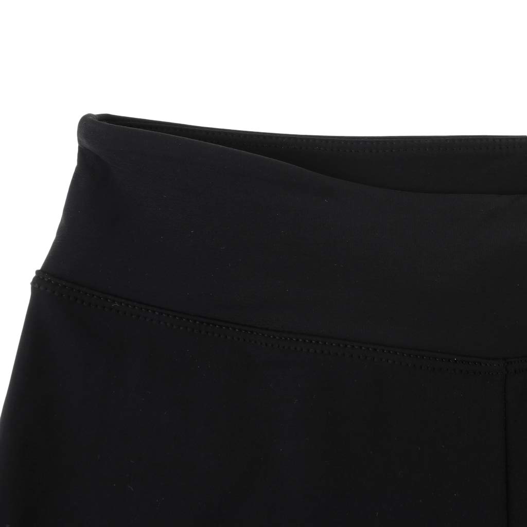 perfeclan Ragazza Donna Pattinaggio Su Ghiaccio Pantaloni Calze Pattinaggio Artistico Pantaloni Abbigliamento Sportivo Nero - Nero, S