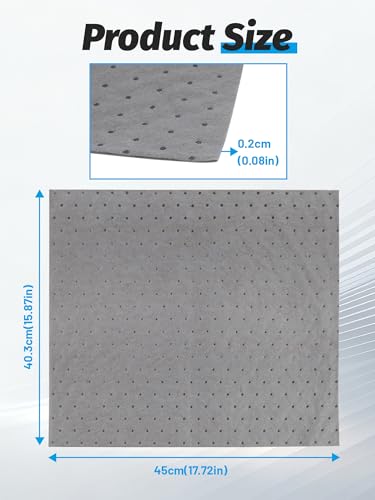 Image of Heavy Duty Oil Absorbent Pads 16 inch x 18 inch 100 Pcs Automotive Absorbent Pads