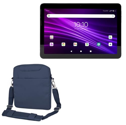 BoxWave Case Compatible with TravelWifi Sapphire Tablet - Encompass Urban Bag, Over Shoulder Messenger Straps Handle Bag Pockets - Navy