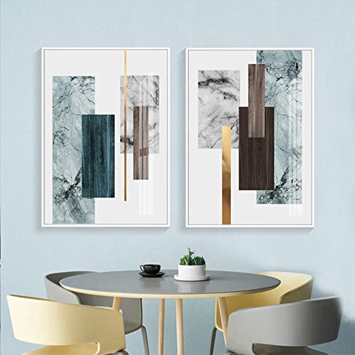 Affiche géométrique moderne pour créer un salon scandinave et chaleureux