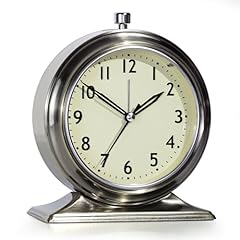 AYRELY® 4 inch Battery Operated Alarm Clock Silent Analog Desk Clocks with Light Vintage Metal AYRELY® 4 inch Battery Operated Alarm Clock Silent Analog Desk Clocks with Light Vintage Metal item