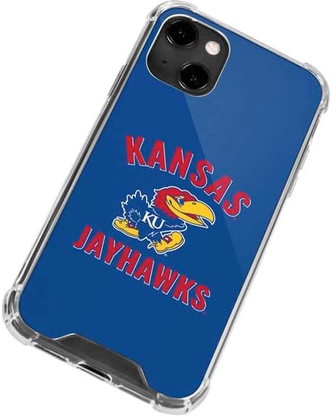 Skinit Clear Phone Case Compatible with iPhone 14 - Officially Licensed University of Kansas Jayhawks Mascot Design