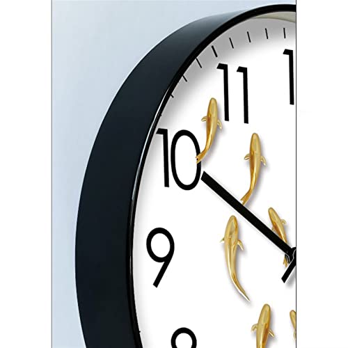 Horloge murale décorative style chinois 14 pouces cadeau idéal salon - 4