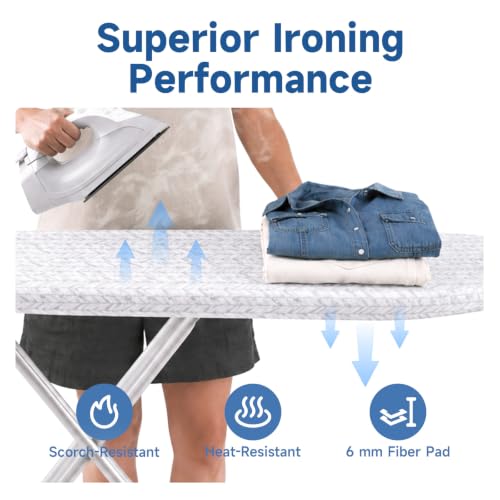 Image of Whitmor Reversible Ironing Board Cover with Extra-Thick 9mm Fiber Pad Fits 15 x 54 in