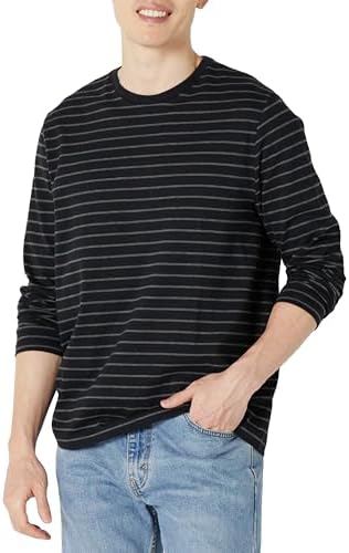 Amazon Essentials Men's Regular-Fit Crewneck T-Shirts, Long-Sleev...