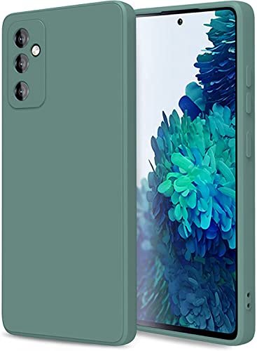 Image of DIZORO Liquid Silicone Case with Microfiber Cushioning Compatible for Samsung M52 5G Shockproof Slim Back Cover, Gel Rubber Full Body Protection (Forest Green)
