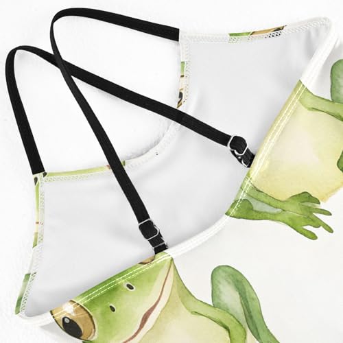 Girl's One Piece Swimsuit Frog Watercolor White Beach Bathing Swimwear4
