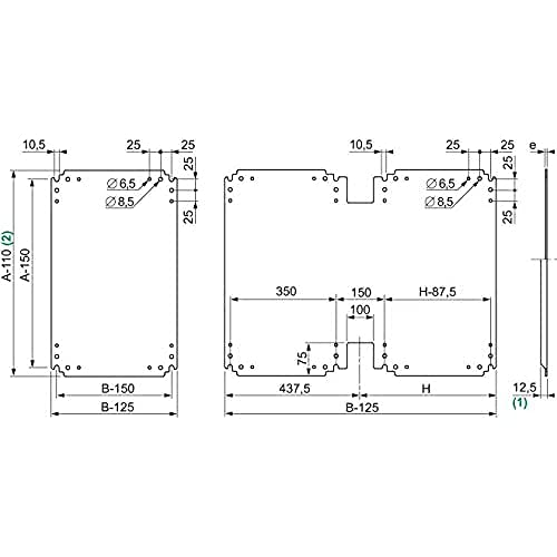 Placa montaje metalica PLA1012 pour coffret electrique